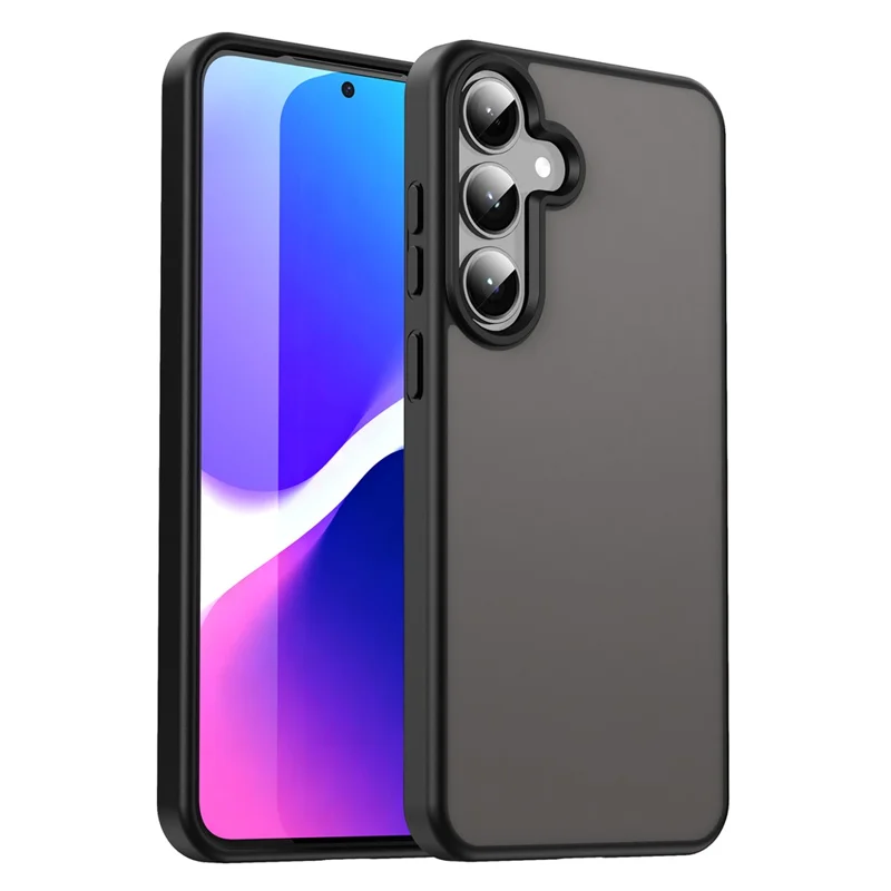 For Samsung Galaxy S25  /  S24 Case Skin Touch Matte Anti Drop TPU PC Phone Back Cover - Black