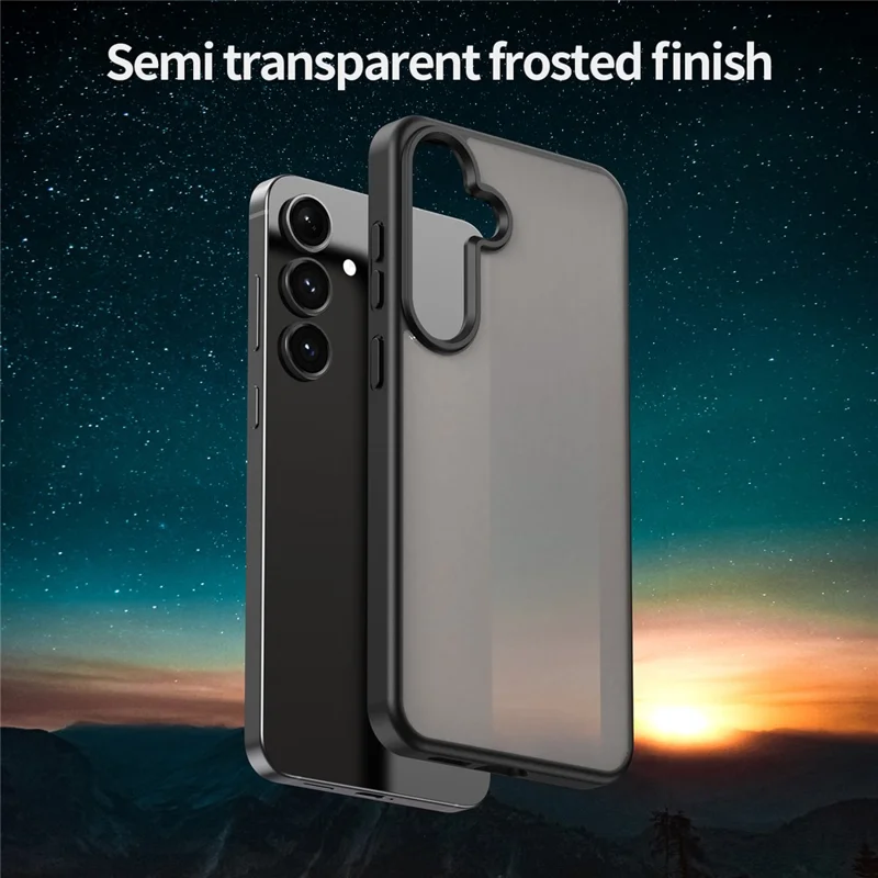 For Samsung Galaxy S25  /  S24 Case Skin Touch Matte Anti Drop TPU PC Phone Back Cover - Black