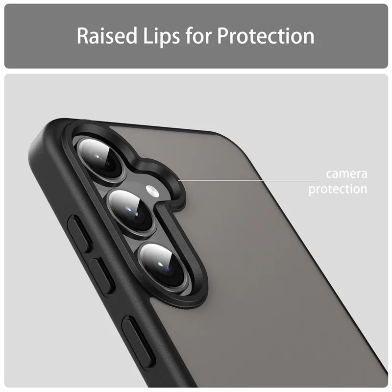 For Samsung Galaxy S25  /  S24 Case Skin Touch Matte Anti Drop TPU PC Phone Back Cover - Black