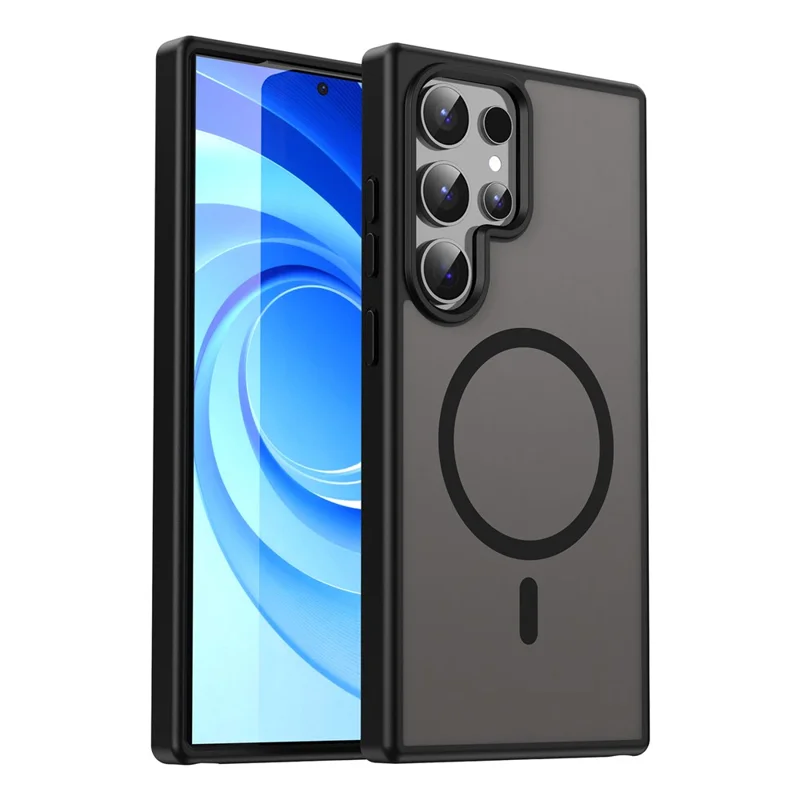 Bulk Purchasing For Samsung Galaxy S24 Ultra Magnetic Case Skin Touch Matte TPU PC Phone Back Cover - Black