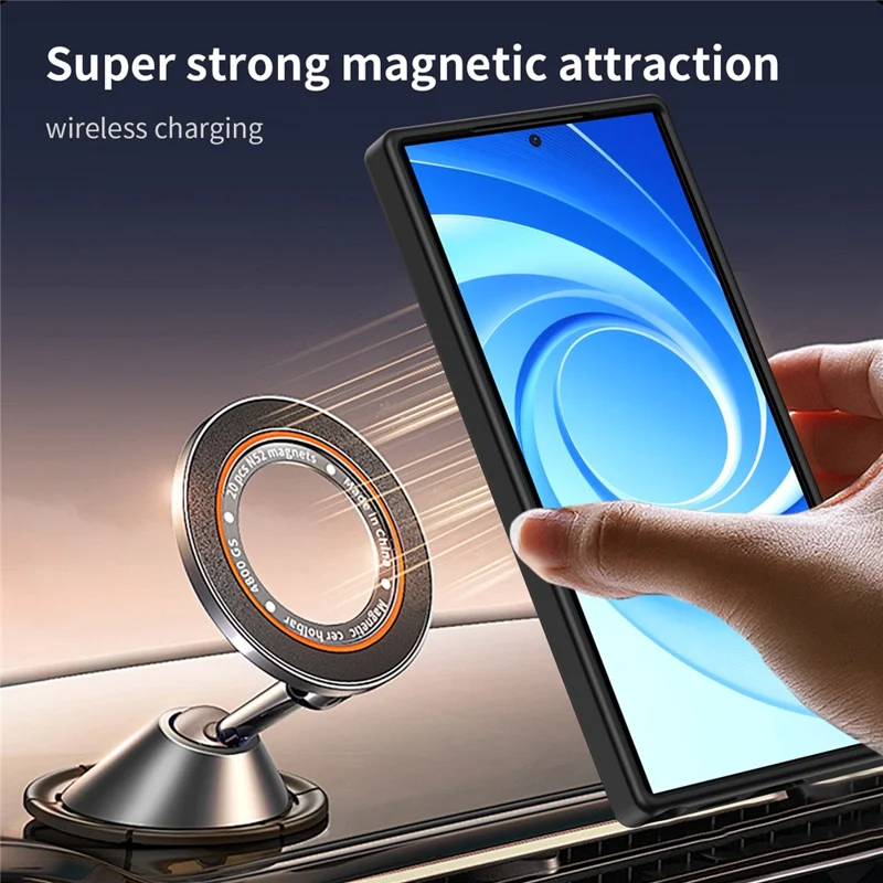 Bulk Purchasing For Samsung Galaxy S24 Ultra Magnetic Case Skin Touch Matte TPU PC Phone Back Cover - Black