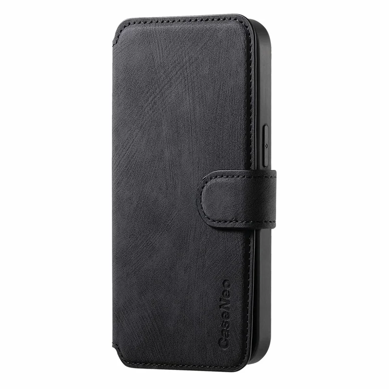CASENEO MW-03 For iPhone 17 Pro Case with Detachable Wallet Leather + TPU Phone Cover - Black