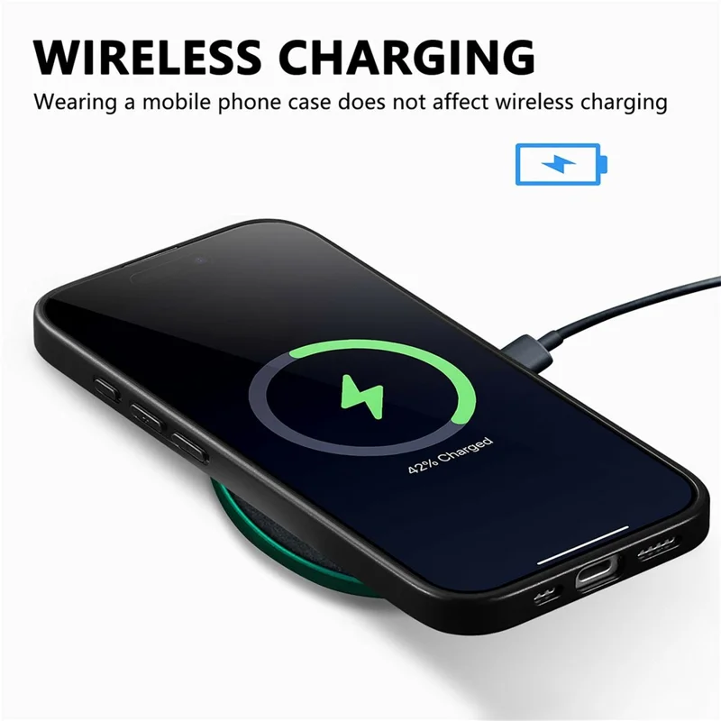 Voor iPhone 17 Pro hoesje van lederen telefoonachterkant met stofstructuur - Blauw