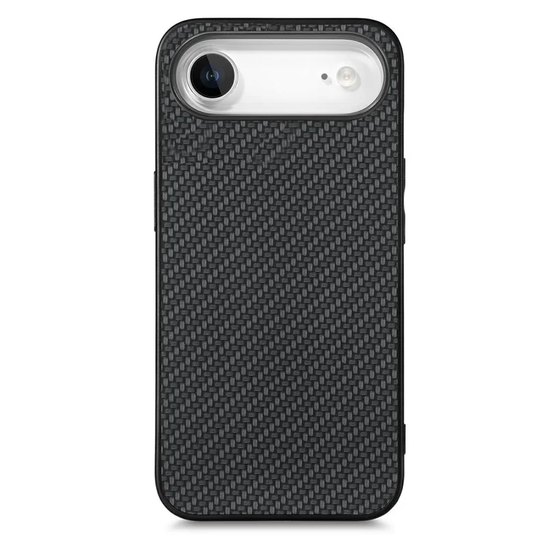 For iPhone Air Case Carbon Fiber Texture PU Leather + PC + TPU Phone Cover - Black