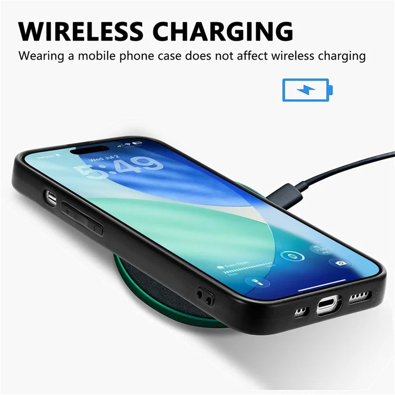 For iPhone 17 Pro Max Case Carbon Fiber Texture PU Leather + PC + TPU Phone Cover - Black