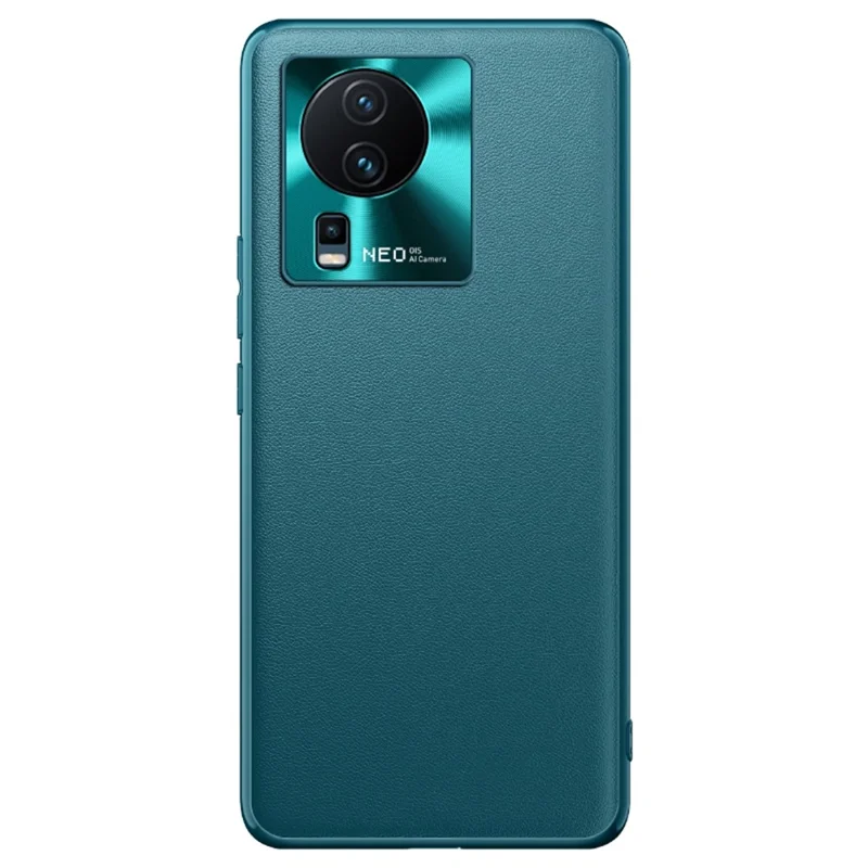 Для vivo iQOO Neo7 5G Чехол-гибрид из ПУ-кожи, ТПУ и ПК, ударопрочный защитный чехол для телефона - зеленый