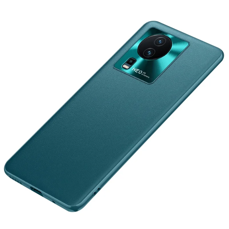 Для vivo iQOO Neo7 5G Чехол-гибрид из ПУ-кожи, ТПУ и ПК, ударопрочный защитный чехол для телефона - зеленый