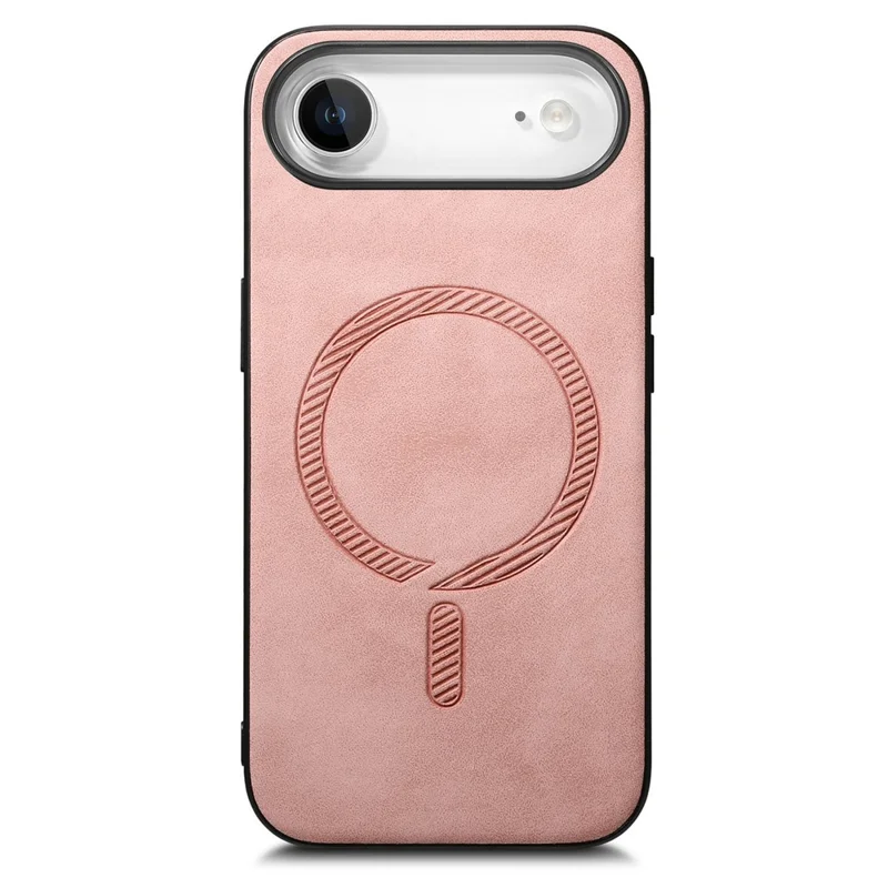 For iPhone Air Leather Back Case Compatible with MagSafe Skin-touch Phone Cover - Pink