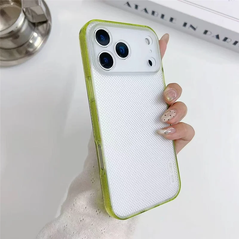 For iPhone 18 Pro / 17 Pro Case 3 in 1 Clear Shockproof TPU PC Phone Back Cover - Green