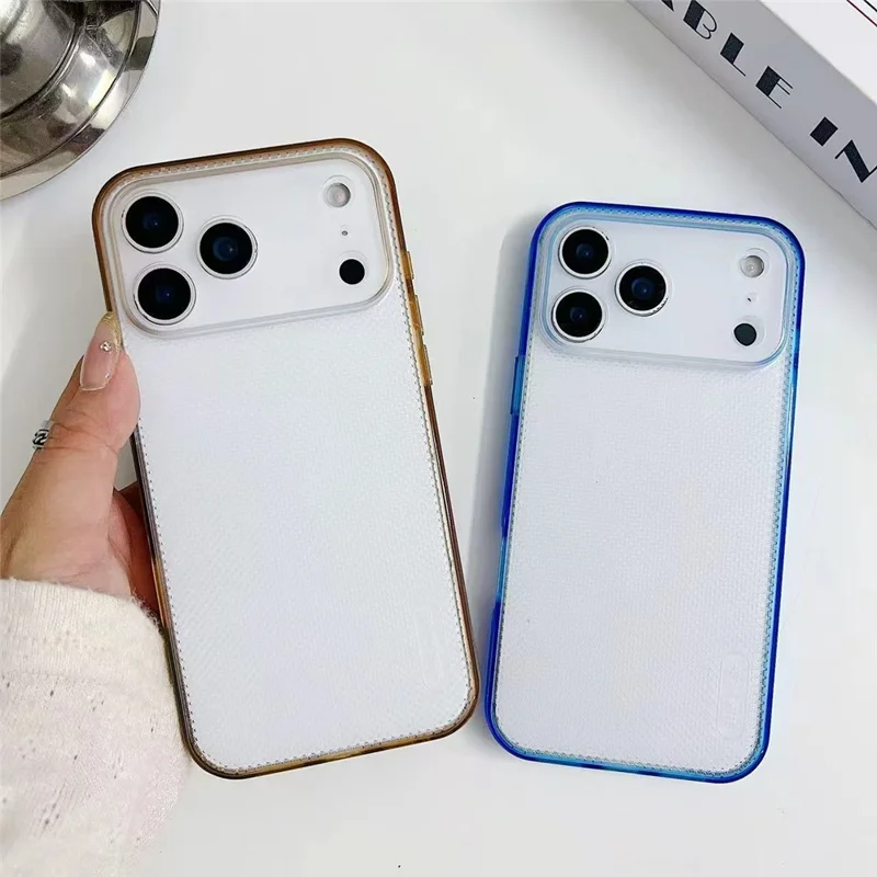 For iPhone 18 Pro / 17 Pro Case 3 in 1 Clear Shockproof TPU PC Phone Back Cover with Wrist Strap - Purple