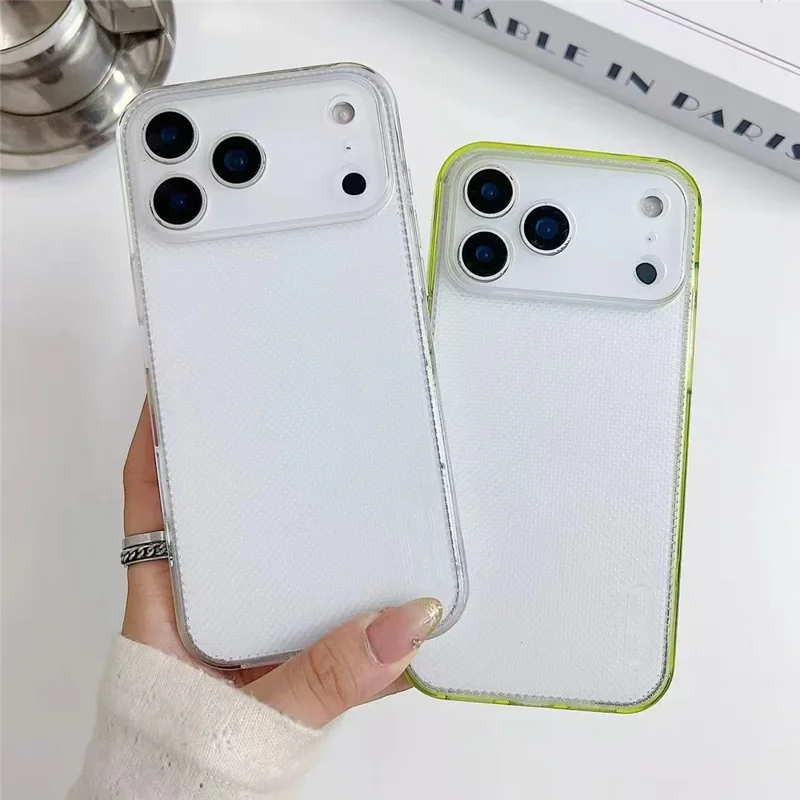For iPhone 18 Pro / 17 Pro Case 3 in 1 Clear Shockproof TPU PC Phone Back Cover with Wrist Strap - Purple