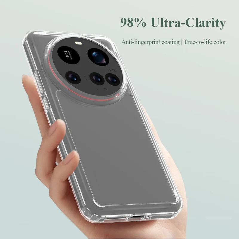 LEREACH TOC Series for Xiaomi 15 Ultra Case TPU + Acrylic Phone Cover - Transparent