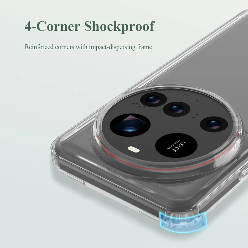 LEREACH TOC Series for Xiaomi 15 Ultra Case TPU + Acrylic Phone Cover - Transparent