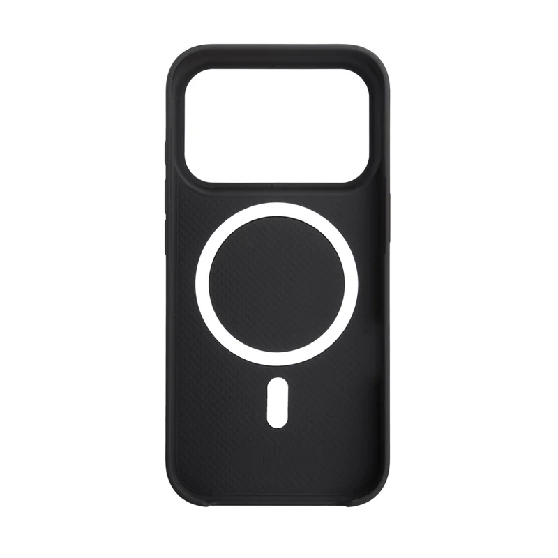 MELKCO For iPhone 17 Pro Case Compatible with MagSafe Ultra Thin Genuine Cow Leather + PC Phone Cover - Black