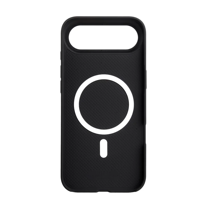 MELKCO For iPhone Air Case Compatible with MagSafe Ultra Thin Genuine Cow Leather + PC Phone Cover - Black