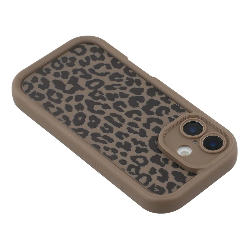 For iPhone 17 Case Leopard Print TPU Shockproof Phone Cover - Coffee