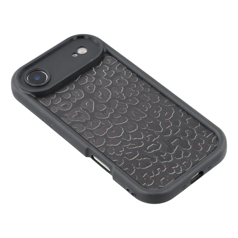 For iPhone Air Case Leopard Print TPU Shockproof Phone Cover - Black