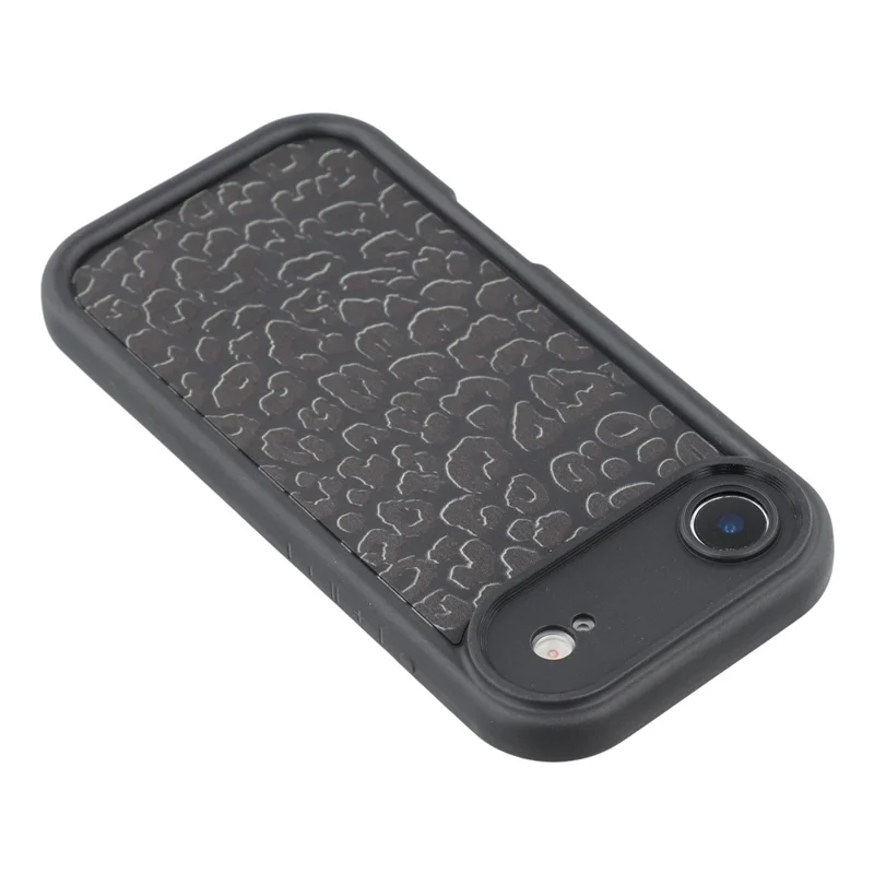For iPhone Air Case Leopard Print TPU Shockproof Phone Cover - Black