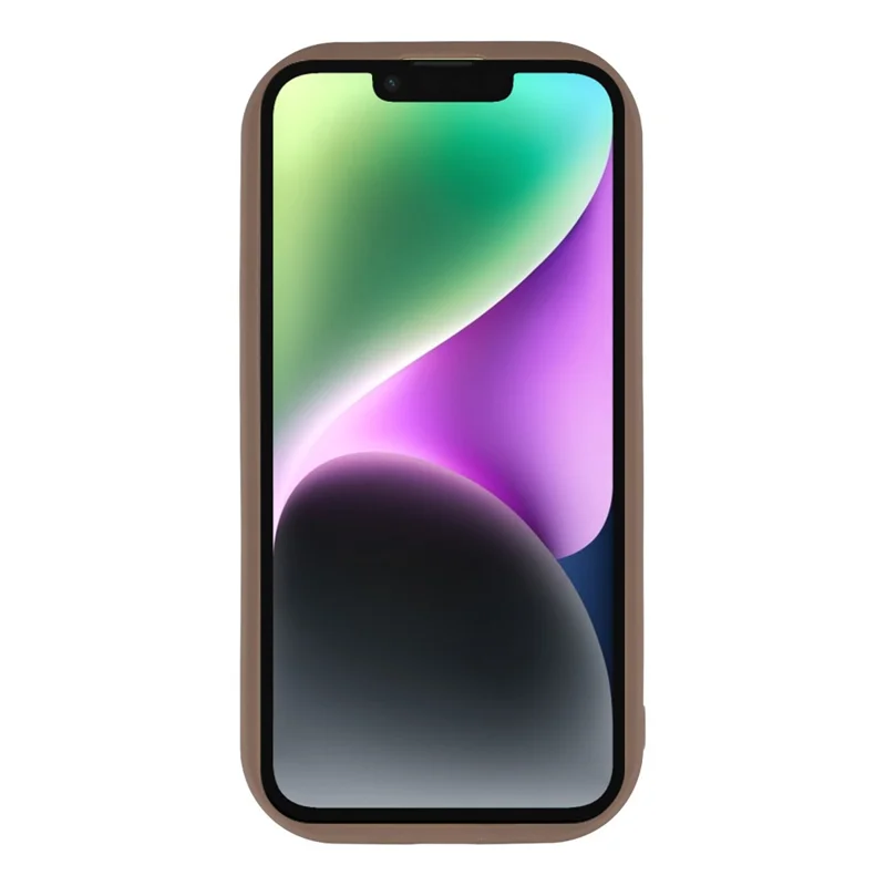 For iPhone 14 Plus Case Leopard Print TPU Shockproof Phone Cover - Coffee