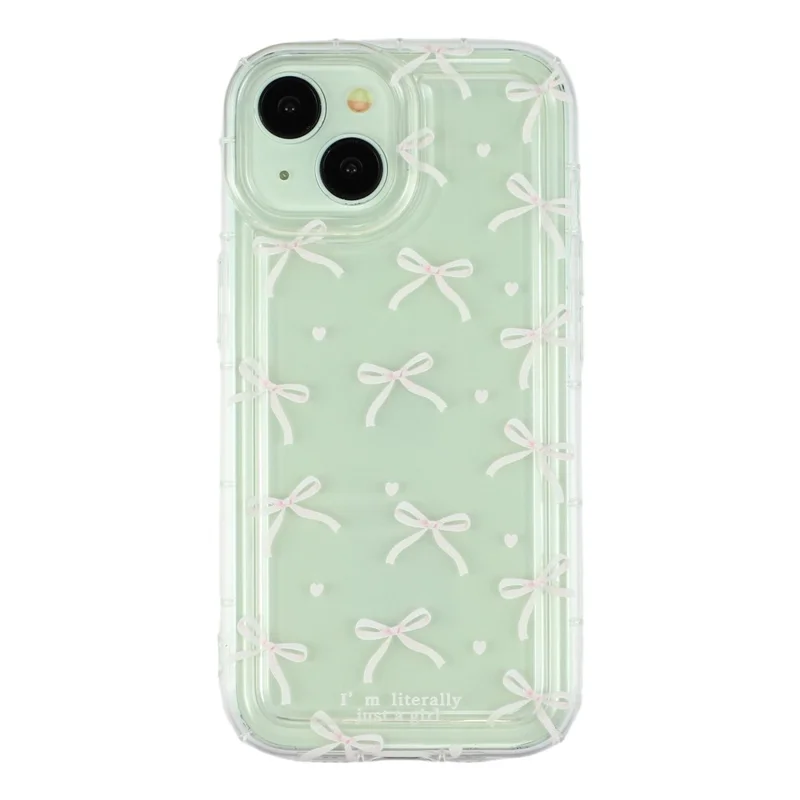 For iPhone 13 Case Bowknot Pattern TPU Phone Back Cover - Pink Bows