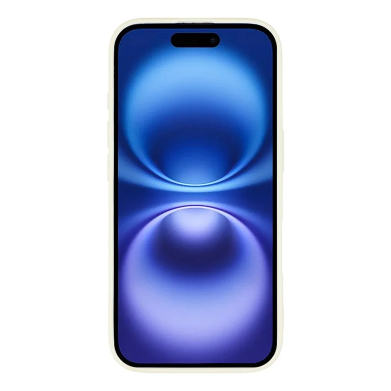 For iPhone 16 Plus Case Heart Pattern TPU Phone Back Cover - Antique White / Red Hearts