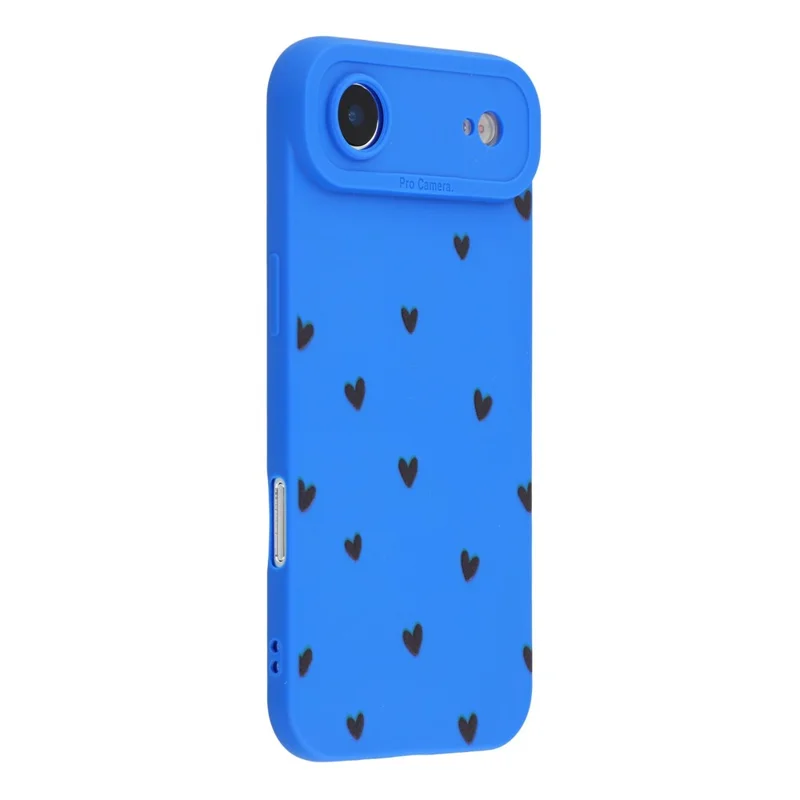 For iPhone Air Case Heart Pattern TPU Phone Back Cover - Blue / Black Hearts