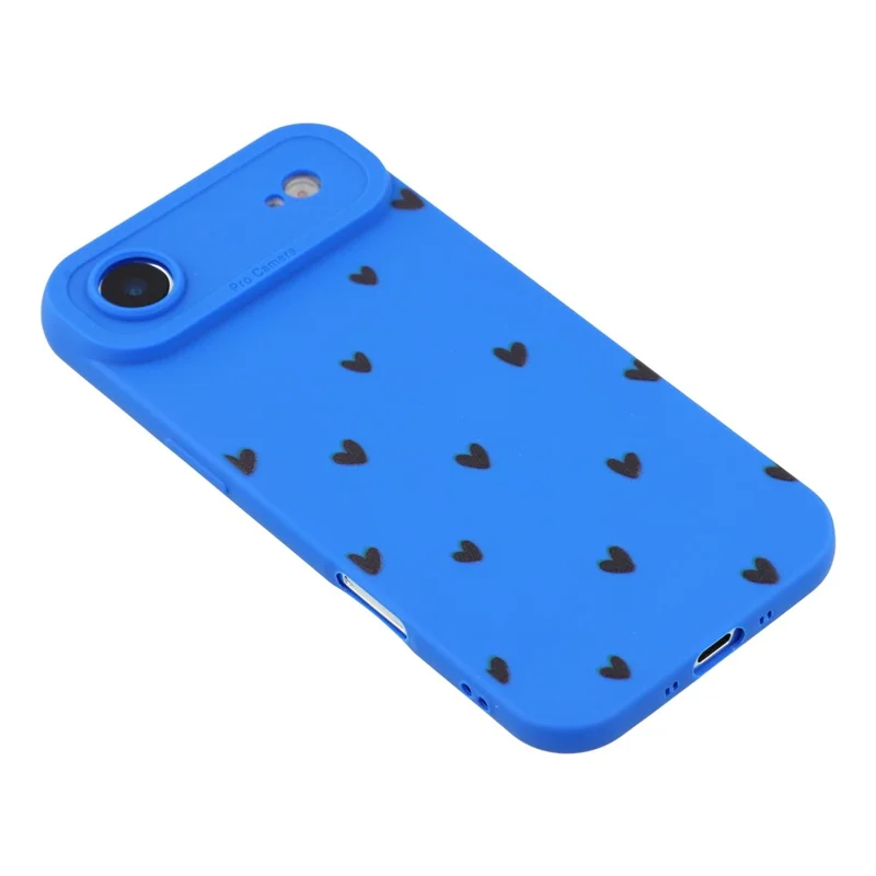 For iPhone Air Case Heart Pattern TPU Phone Back Cover - Blue / Black Hearts