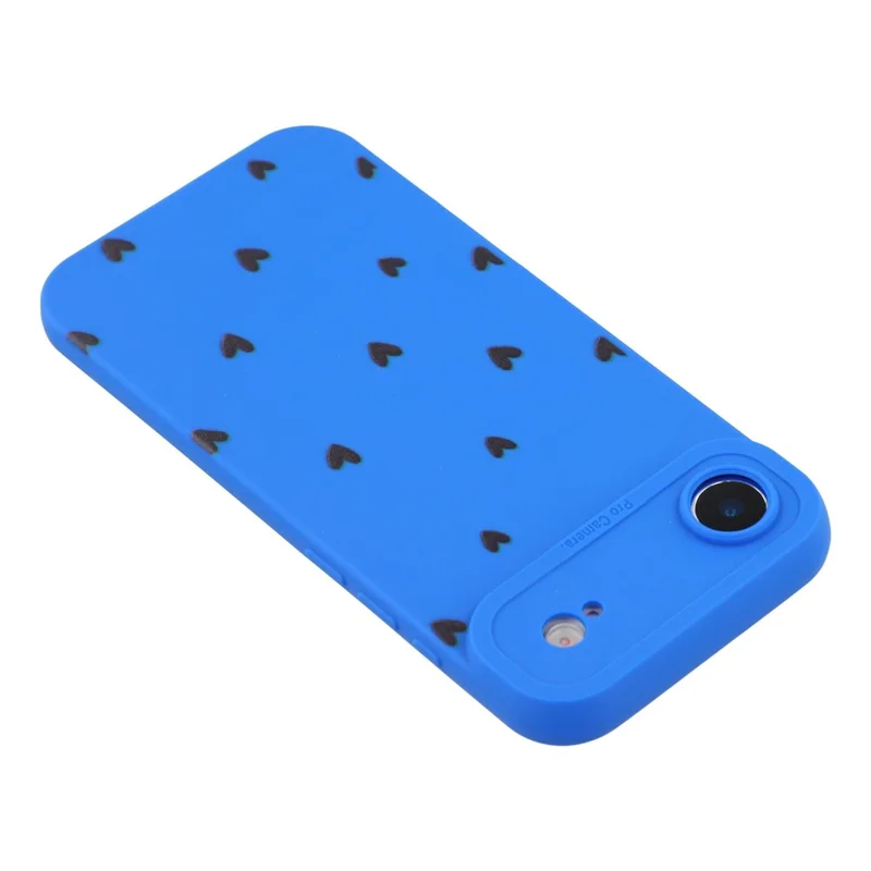 For iPhone Air Case Heart Pattern TPU Phone Back Cover - Blue / Black Hearts