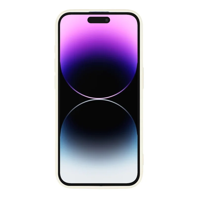 For iPhone 14 Pro Case Heart Pattern TPU Phone Back Cover - Antique White / Black Hearts