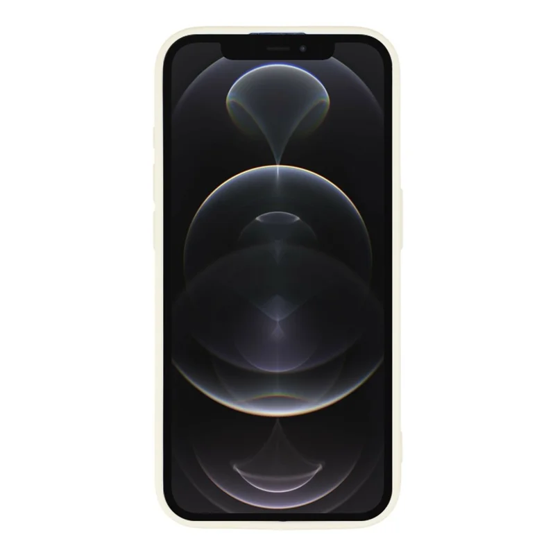 For iPhone 12 Pro Max Case Heart Pattern TPU Phone Back Cover - Antique White / Black Hearts