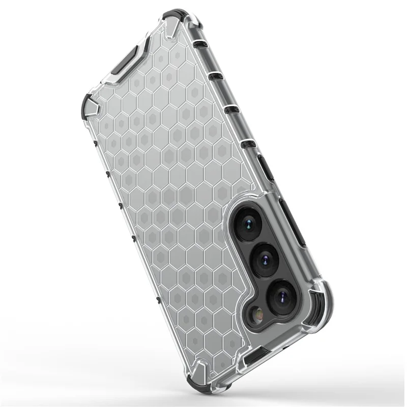 Phone Case for Samsung Galaxy S23 Shockproof Case Honeycomb Textured TPU + PC Phone Cover - Green