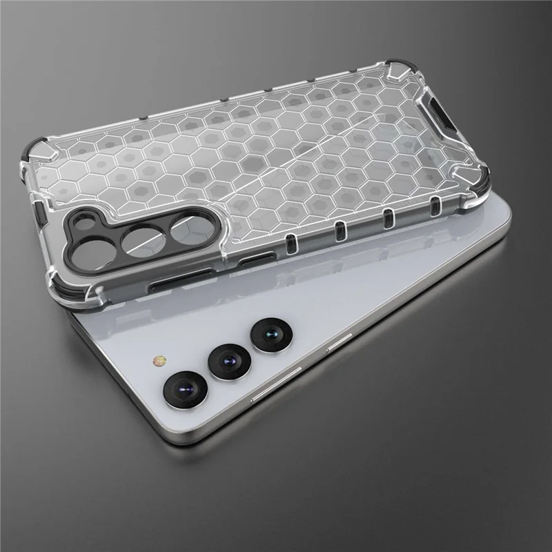 Phone Case for Samsung Galaxy S23 Shockproof Case Honeycomb Textured TPU + PC Phone Cover - Green