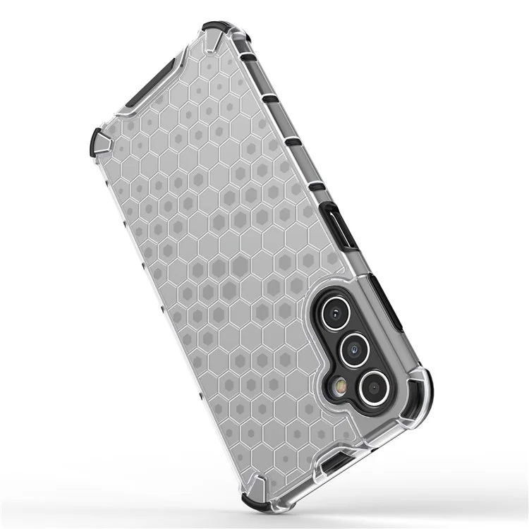 Shockperection Для Samsung Galaxy A14 5G Slim Chore Case Honeycomb Текстурированный TPU + PC Phone Cope - Серый