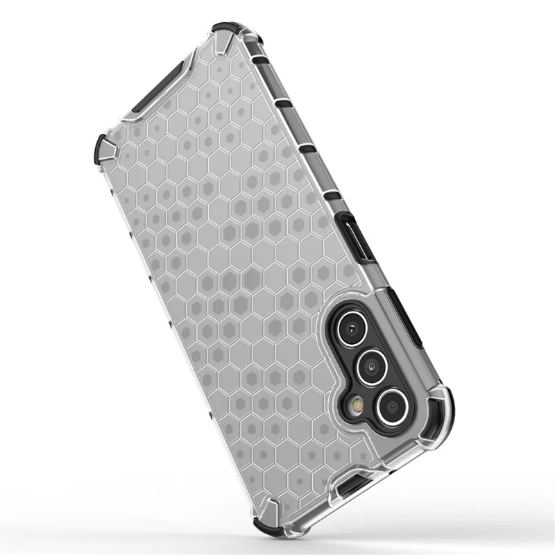 Shockproof Case for Samsung Galaxy A14 5G / A14 4G Slim Phone Case Honeycomb Textured TPU + PC Phone Cover - Black
