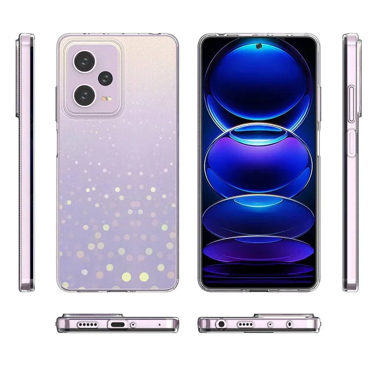 Weiches TPU -fall Für Xiaomi Redmi Note 12 Pro 5g / Hinweis 12 Pro 5G (China), Ultra Slim HD Clear Clear Anti-scratch Phone Cover Protector