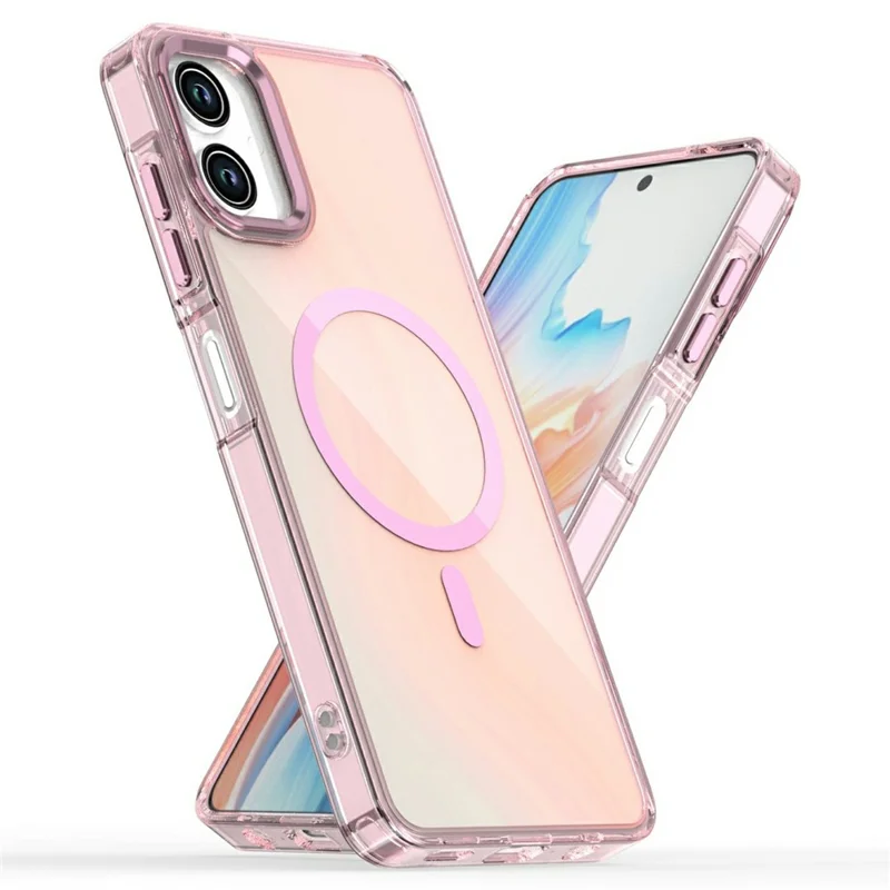For Samsung Galaxy A06 4G Magnetic Case Color Changing TPU Phone Back Cover - Pink