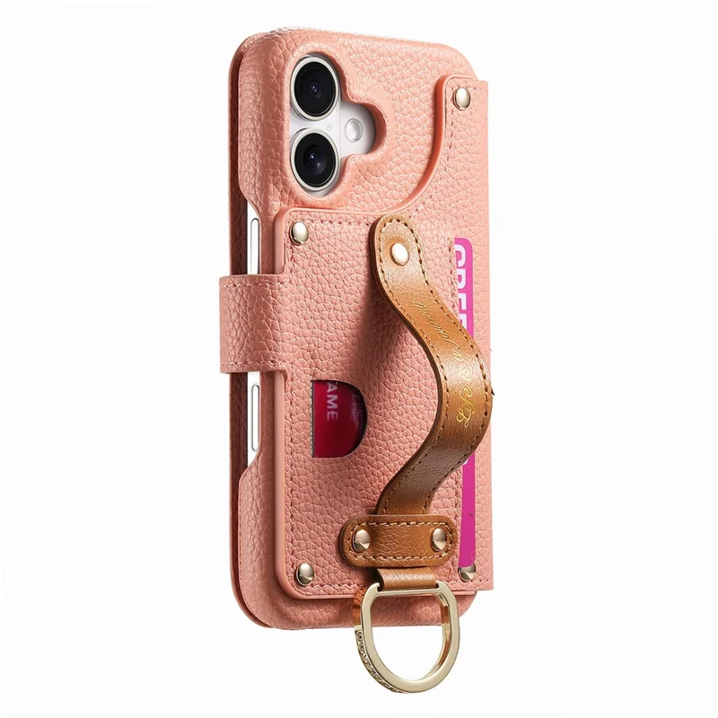 For iPhone 17 Case RFID Blocking Zipper Wallet PU Leather Mobile Cover - Pink