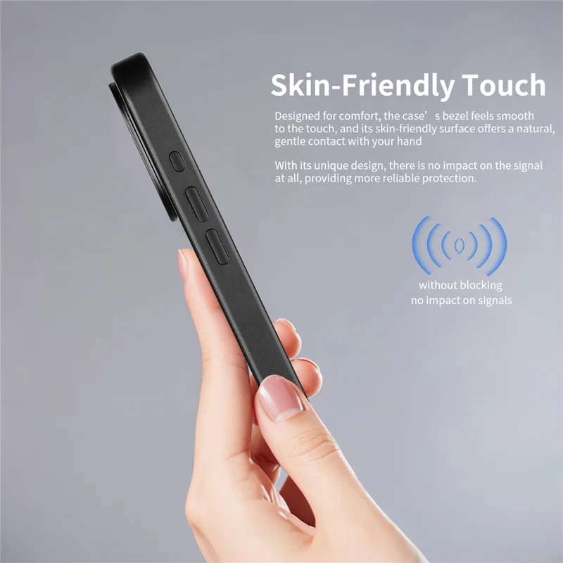 For iPhone 13 Pro Case Compatible with MagSafe Aramid Fiber TPU Phone Cover with Metal Lens Frame - Black