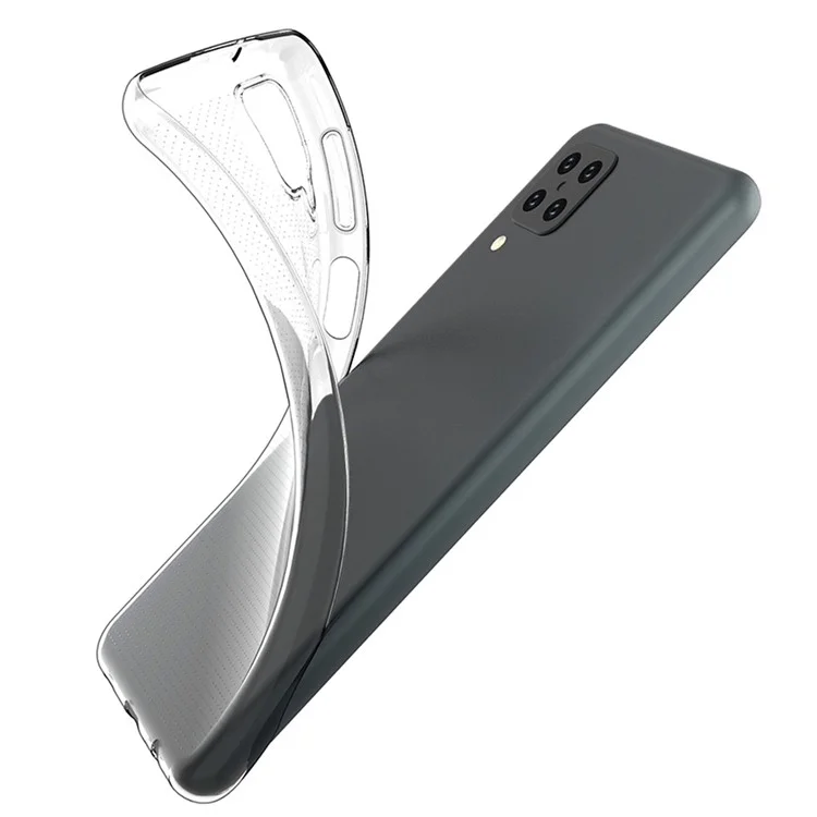 Funda para teléfono para Samsung Galaxy A22 4G (versión UE), funda de teléfono de TPU suave y transparente, ultrafina, anticaída, para la parte posterior