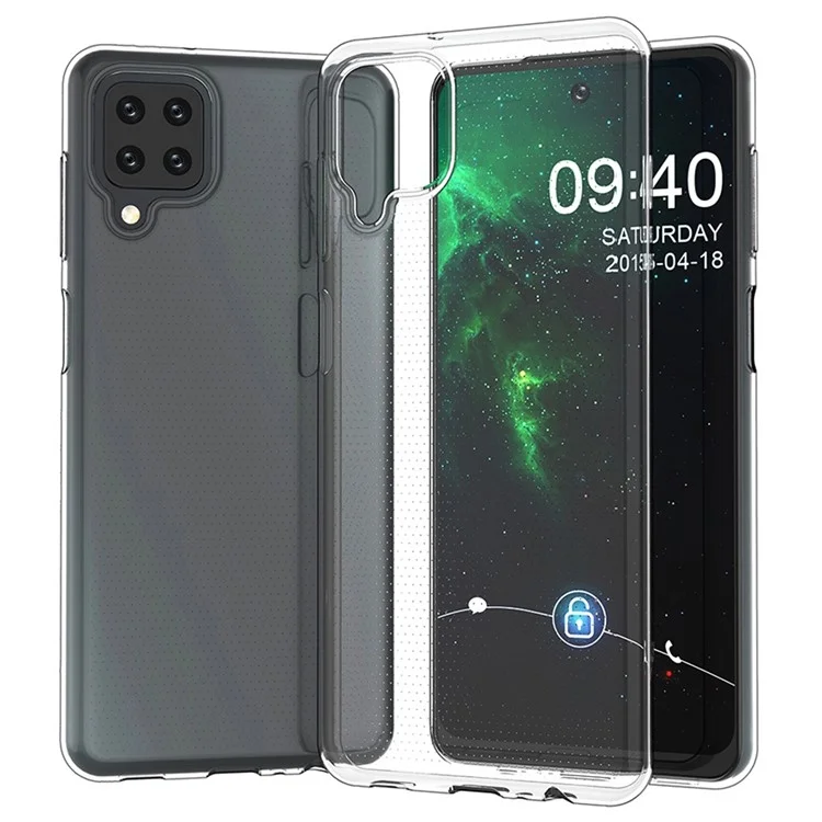 Funda para teléfono para Samsung Galaxy A22 4G (versión UE), funda de teléfono de TPU suave y transparente, ultrafina, anticaída, para la parte posterior