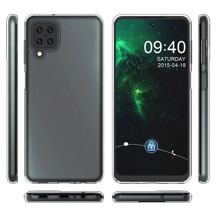 Funda para teléfono para Samsung Galaxy A22 4G (versión UE), funda de teléfono de TPU suave y transparente, ultrafina, anticaída, para la parte posterior