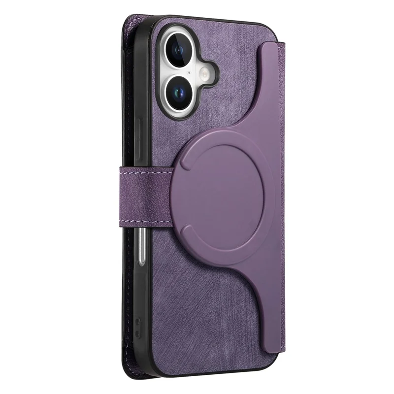 CASENEO MW-02 For iPhone 17 Case Detachable Magnetic Leather Flip Phone Cover - Purple