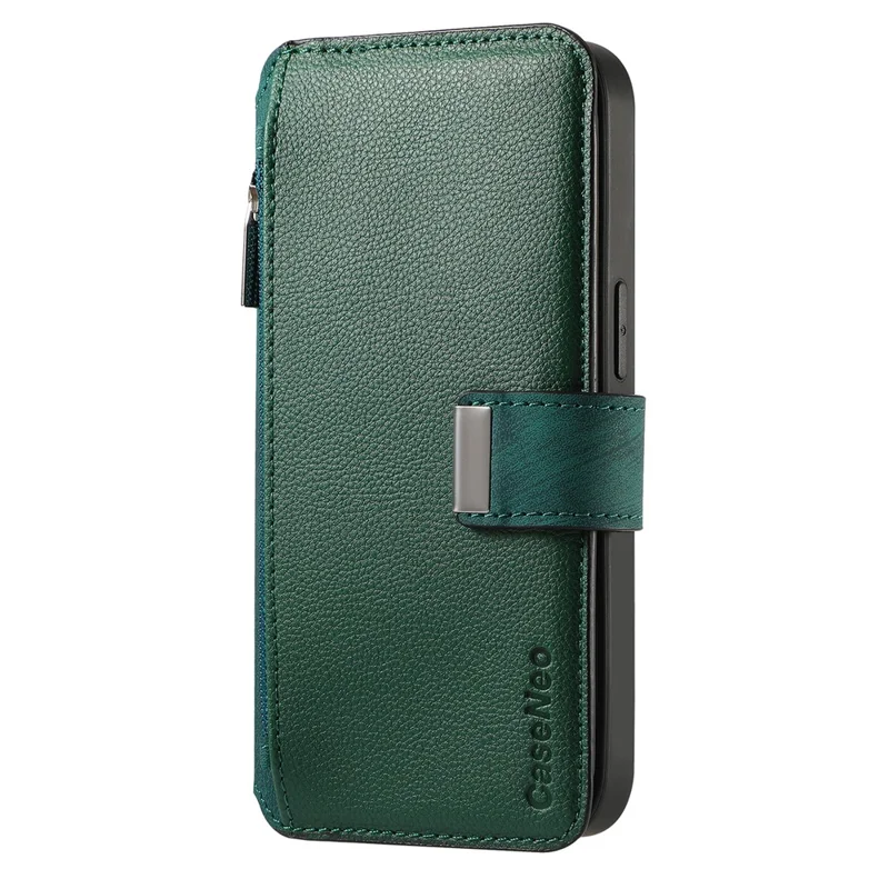 CASENEO MW-02 For iPhone Air Case Detachable Magnetic Leather Flip Phone Cover - Green