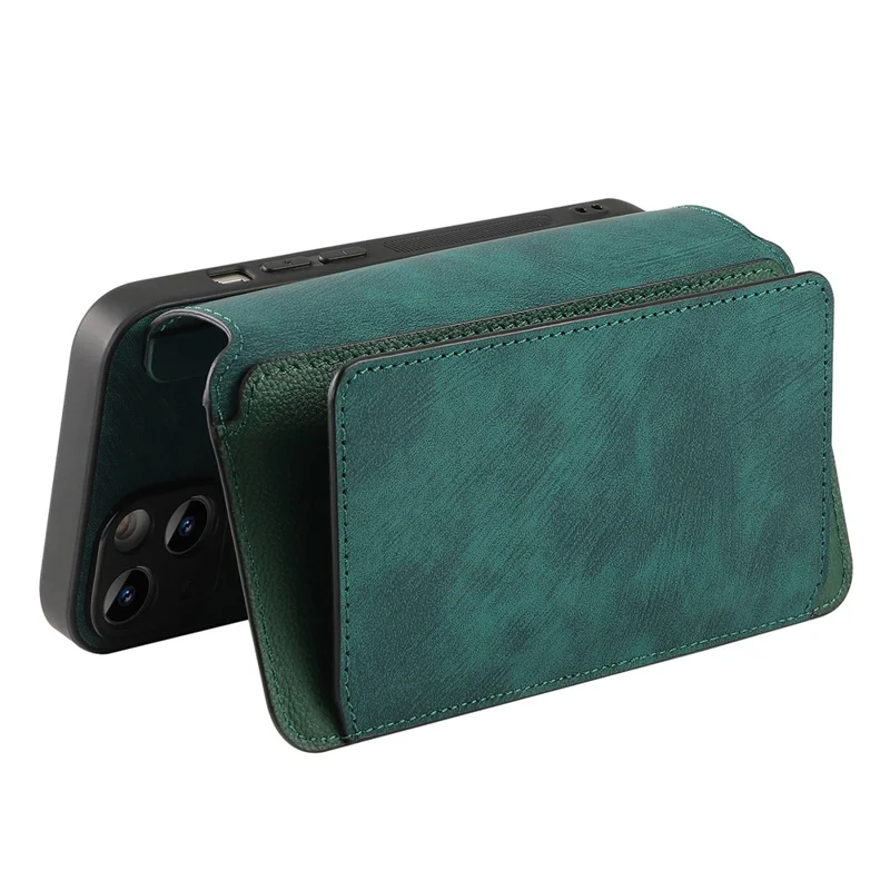 CASENEO MW-02 For iPhone Air Case Detachable Magnetic Leather Flip Phone Cover - Green