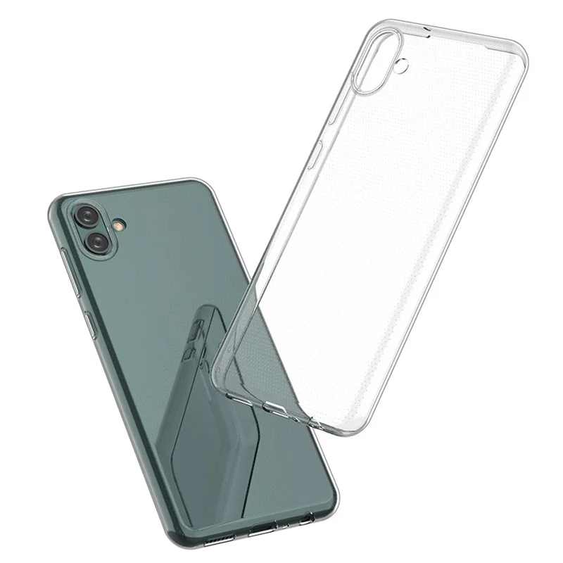 Transparent Soft TPU Phone Case for Samsung Galaxy A04e 4G, Ultra Thin Anti-Fingerprint Phone Back Cover Shell