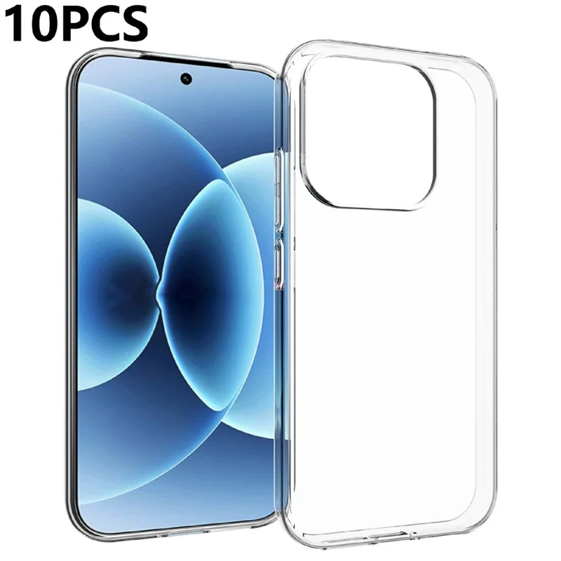 10 st / förpackning för Xiaomi 17 skållfri TPU-skyddande genomskinlig mobilhölse