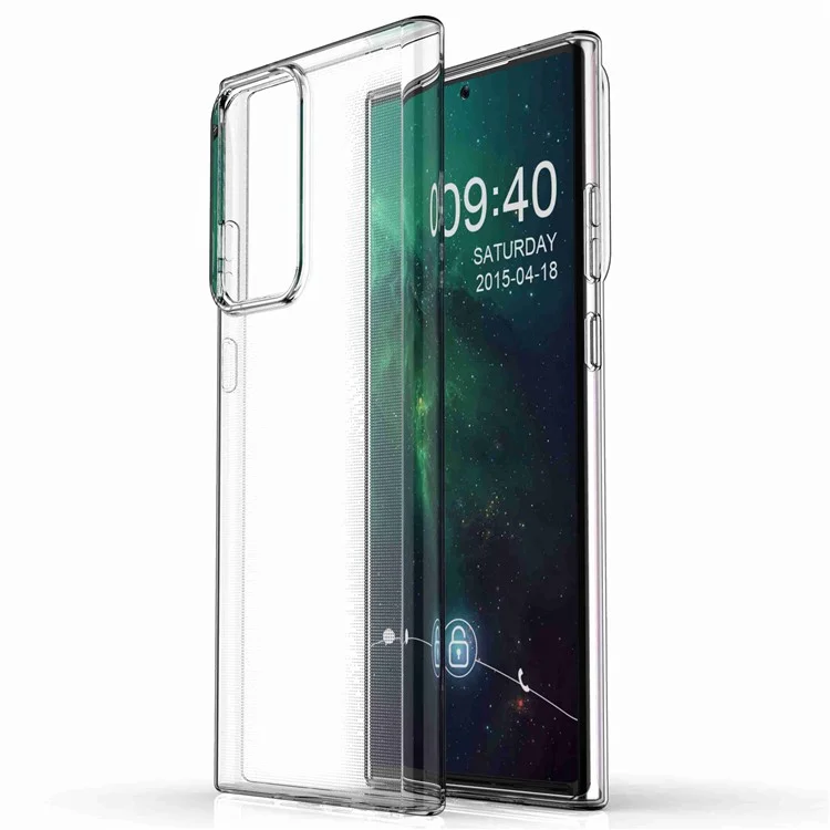 Per Samsung Galaxy Note20 Ultra 4G / 5G Slim Custodia Back Cover morbida e leggera Antigraffio Anti-caduta Trasparente Soft TPU