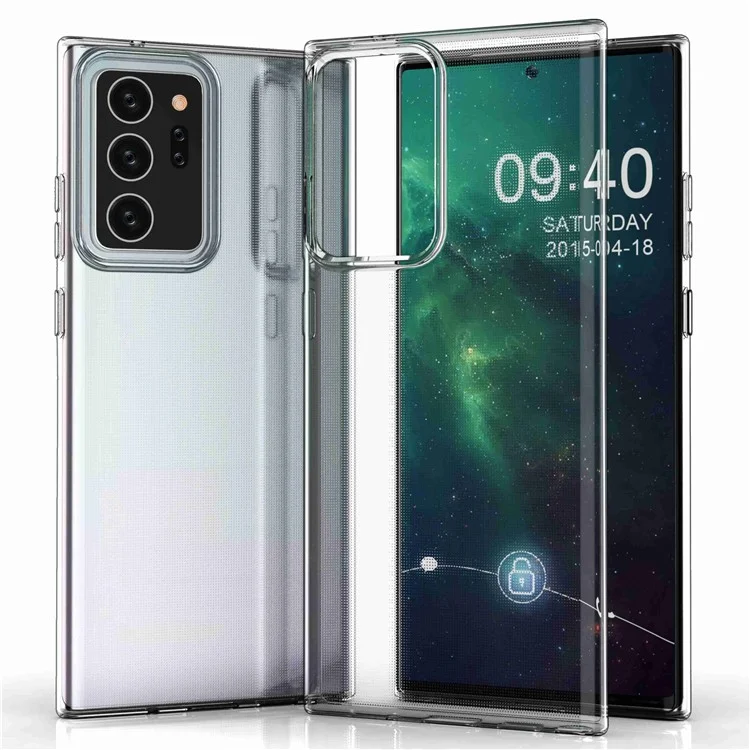 Per Samsung Galaxy Note20 Ultra 4G / 5G Slim Custodia Back Cover morbida e leggera Antigraffio Anti-caduta Trasparente Soft TPU