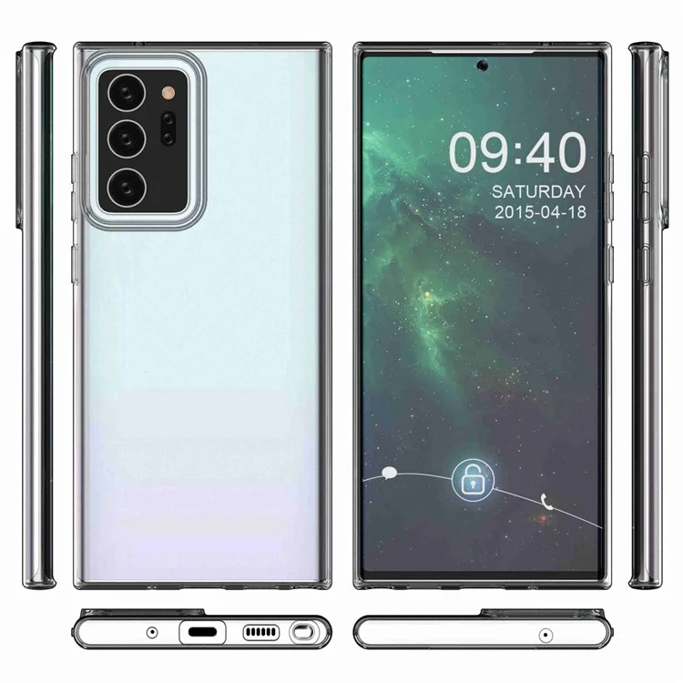 Per Samsung Galaxy Note20 Ultra 4G / 5G Slim Custodia Back Cover morbida e leggera Antigraffio Anti-caduta Trasparente Soft TPU