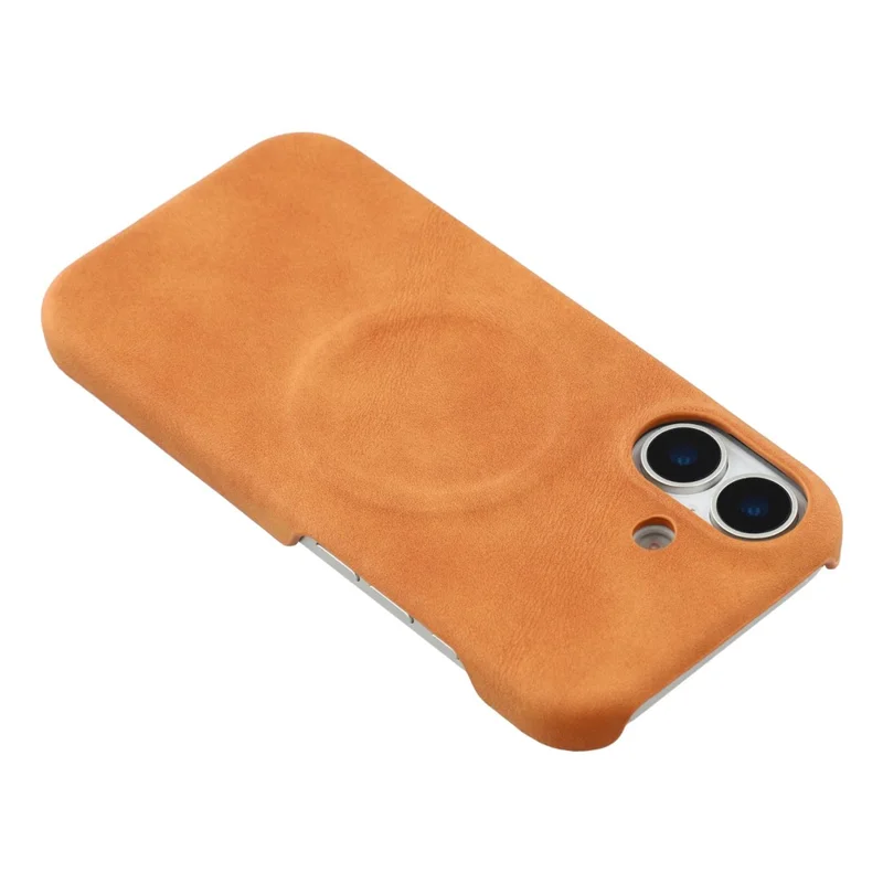 For iPhone 17 Case Compatible with MagSafe Skin-Touch Leather + PC Back Cover - Yellow